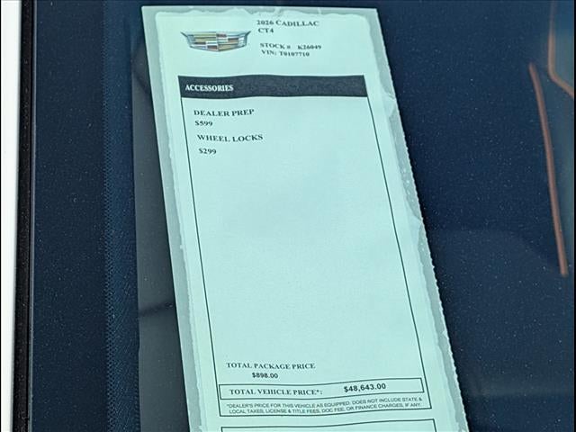 2026 Cadillac CT4 Sport