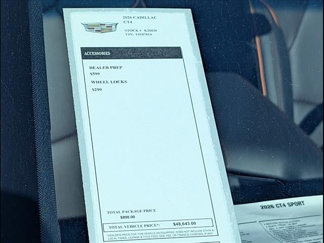 2026 Cadillac CT4 Sport