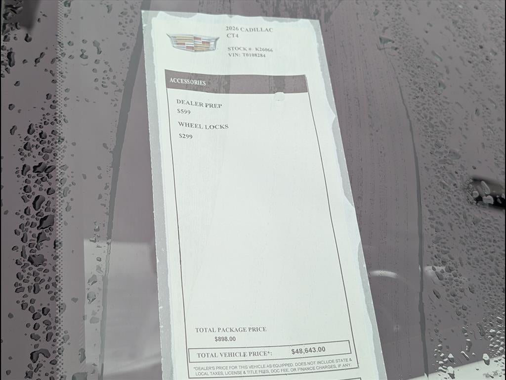 2026 Cadillac CT4 Sport